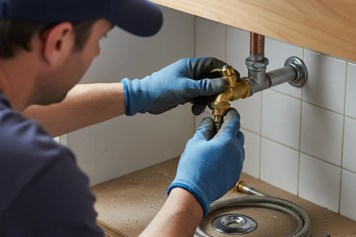 Shutoff valve and fitting work during Emergency Plumbing in Princess Anne